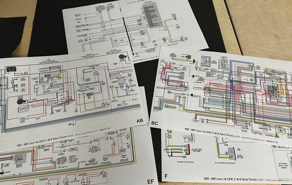 1983 1984 1985 1986 1987 Chevy & GMC C/K Truck Color Wiring Diagram
