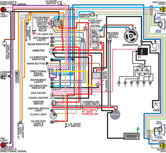 1948 1949 1950 Ford Truck Color Wiring Diagram