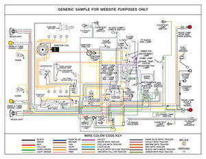 1937 Plymouth P3 P4 Color Wiring Diagram